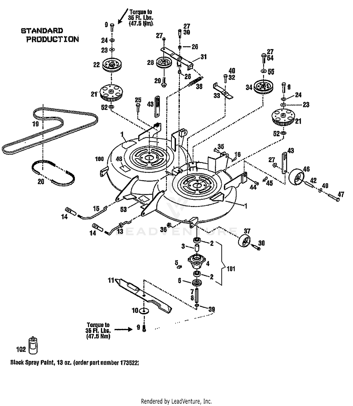 38" MULCHING MOWER DECK