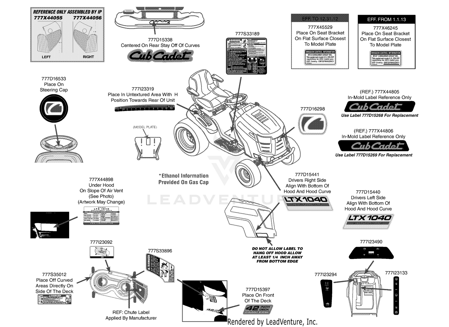 Cub cadet ltx 1040 deck parts hotsell