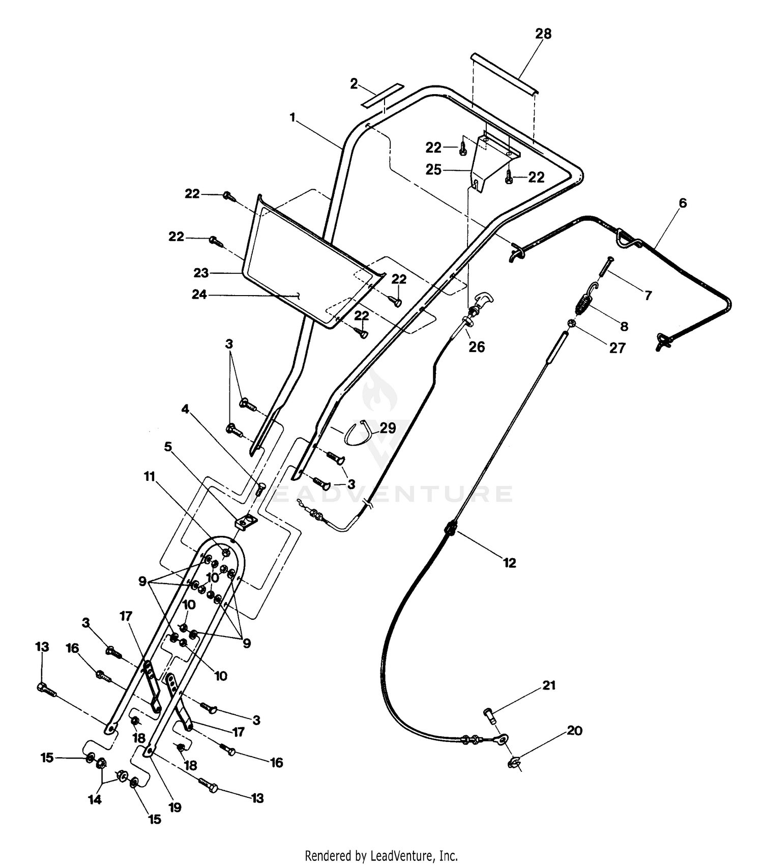 Handlebars, Clutch Cables And Handlebar Mounting Hardware
