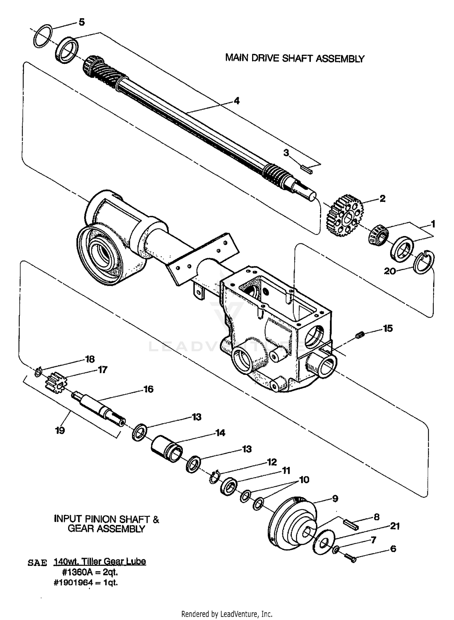 MAIN DRIVE SHAFT & GEAR ASSEMBLY