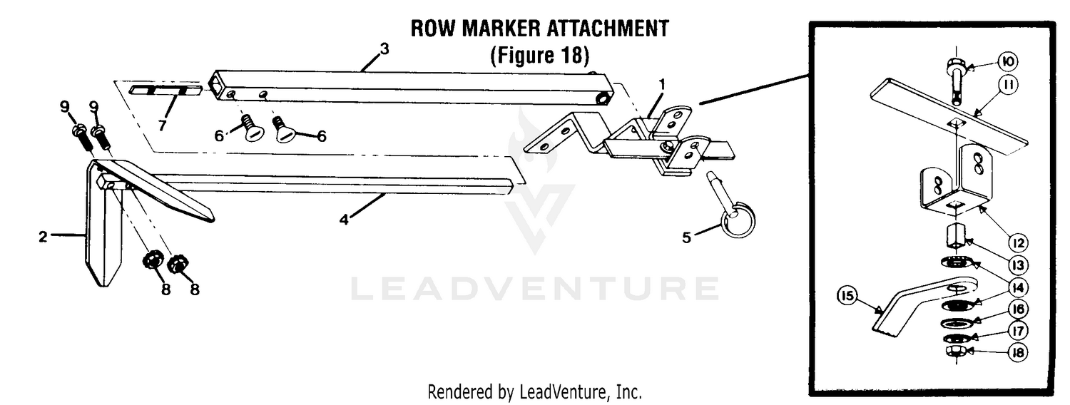 Row Marker Attachment