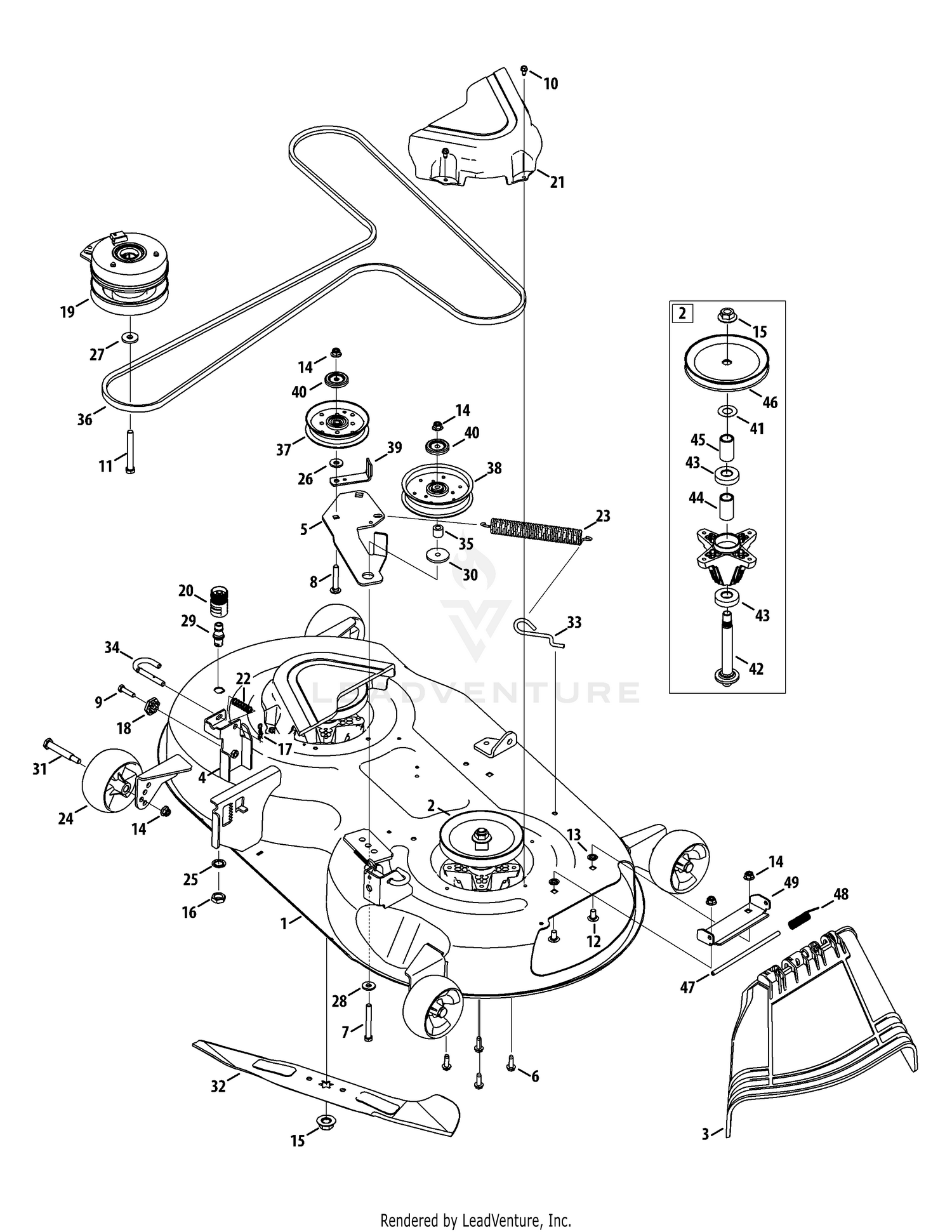 Cub cadet 46 inch deck replacement hot sale