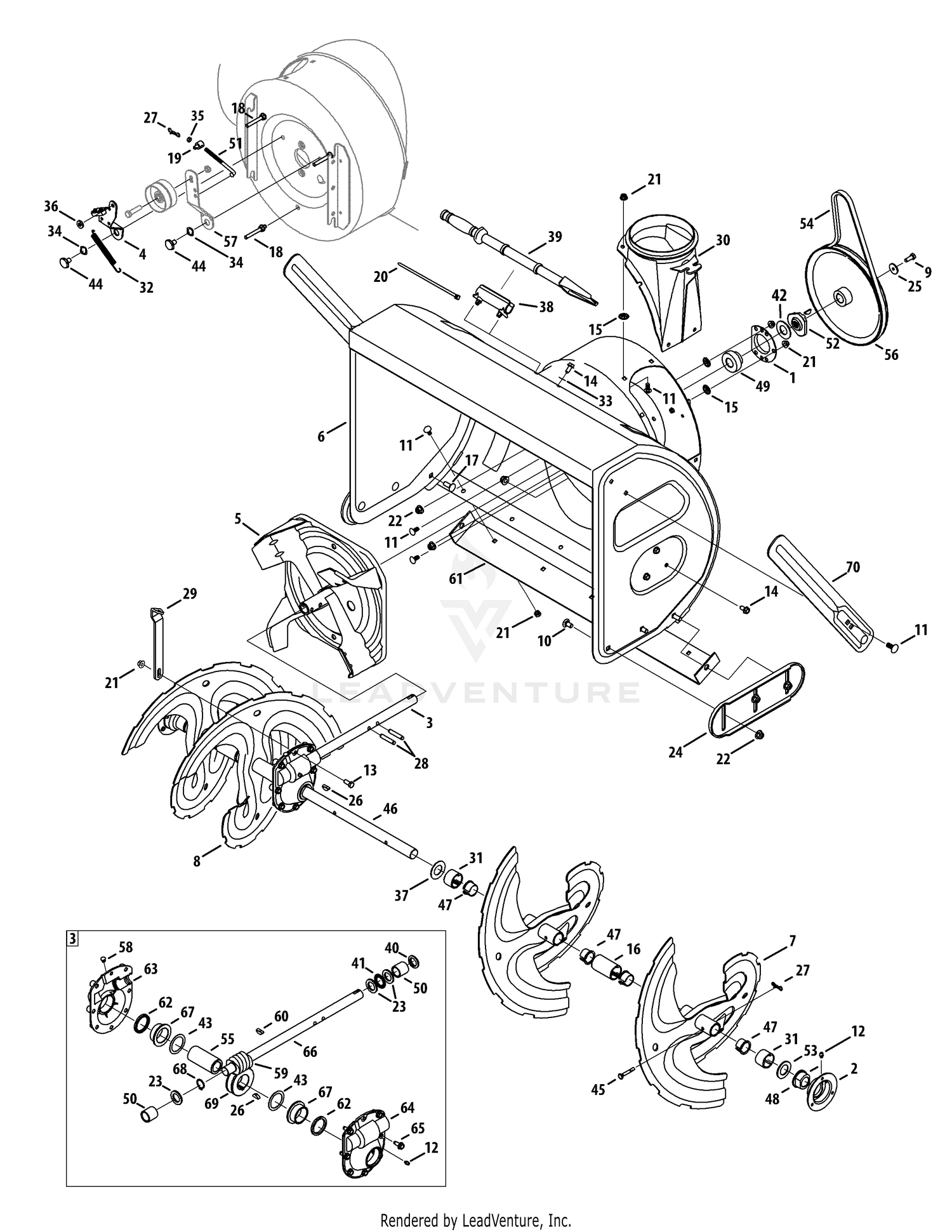 Augers, Housing & Gearbox