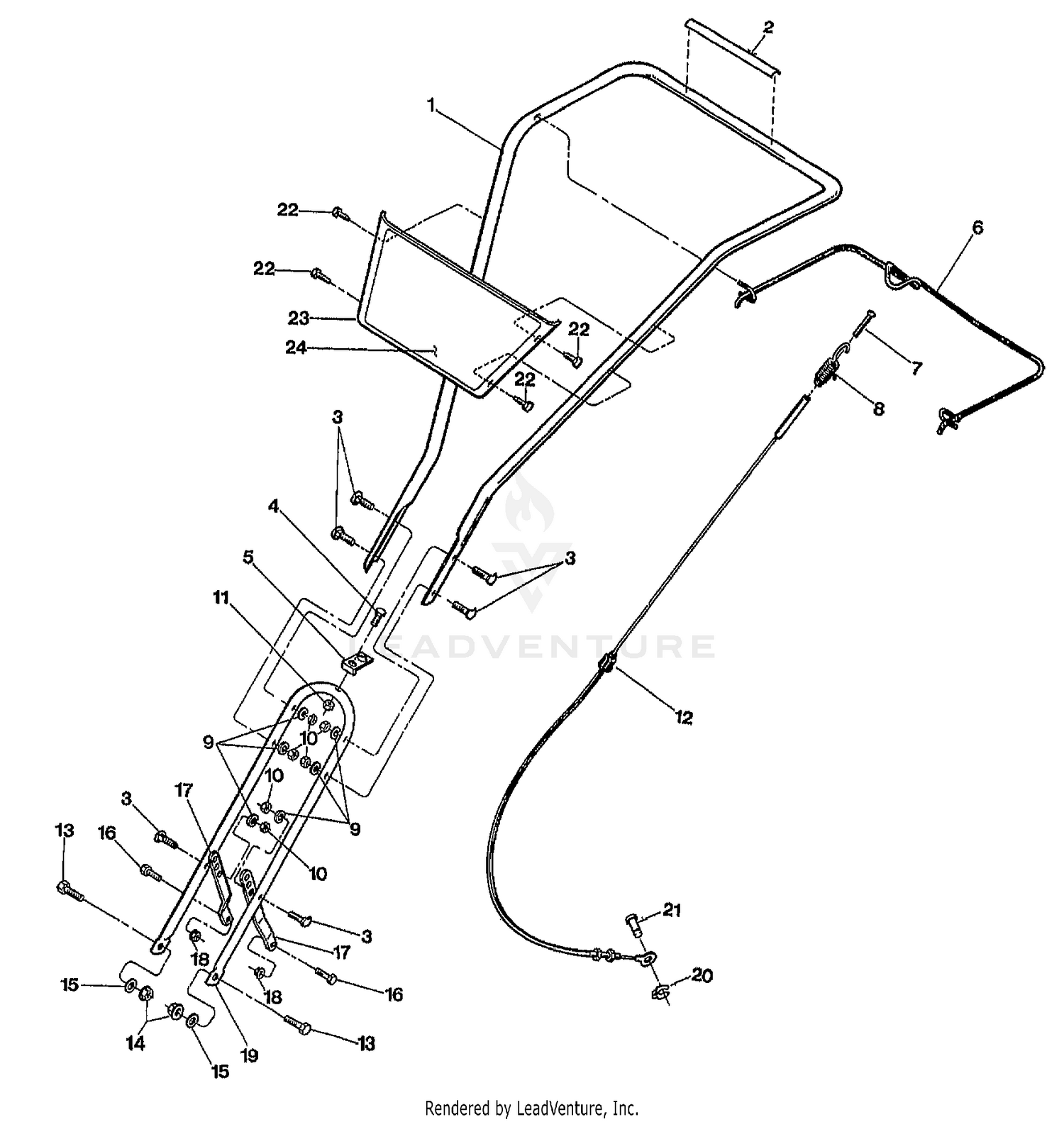 HANDLE BARS & CLUTCH CABLE