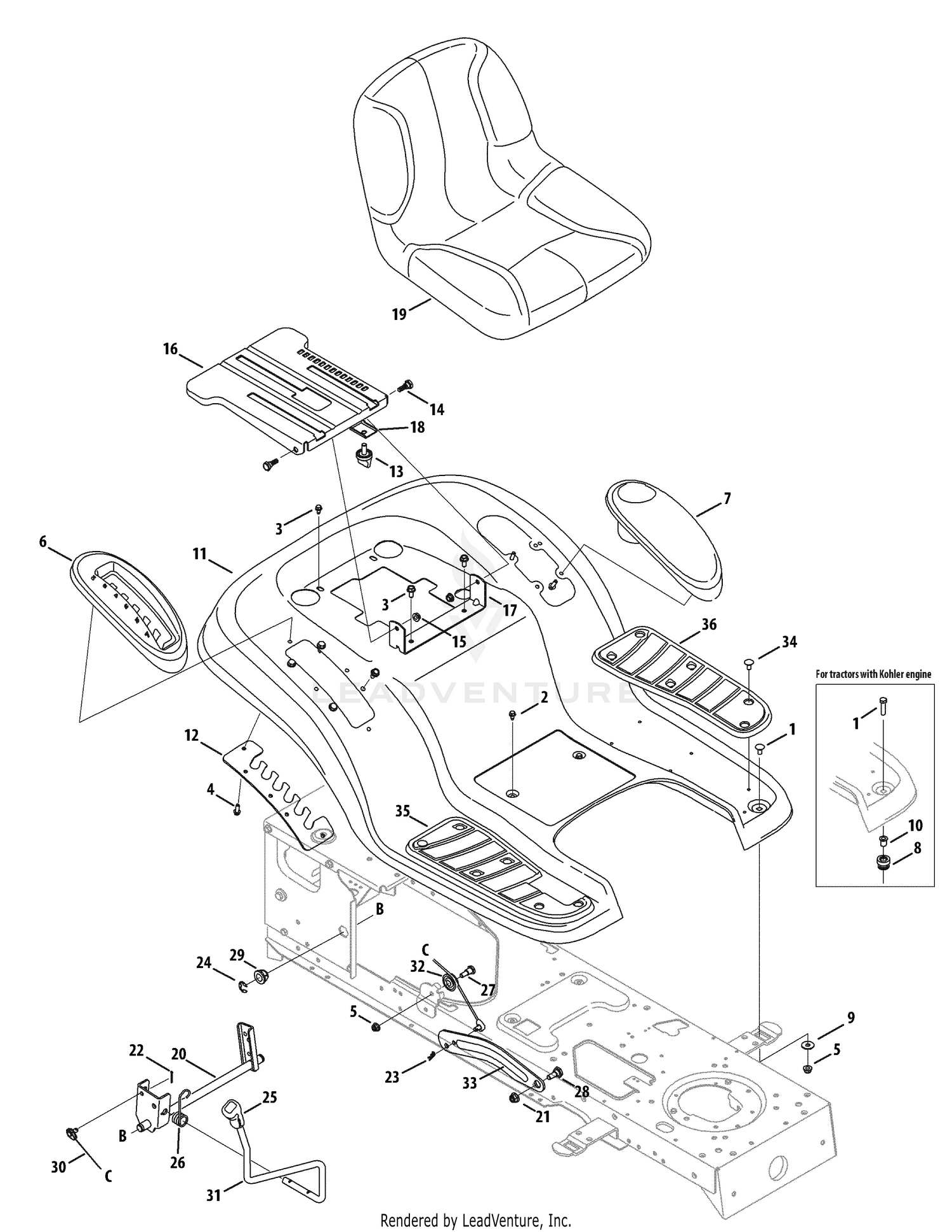 Fender, Deck Lift & Seat