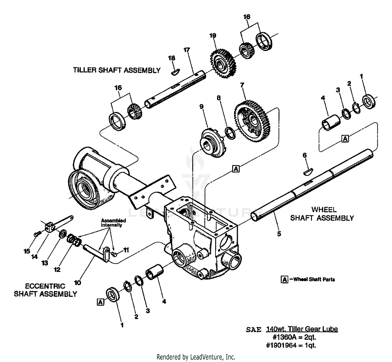 WHEEL & TILLER SHAFT ASSEMBLY