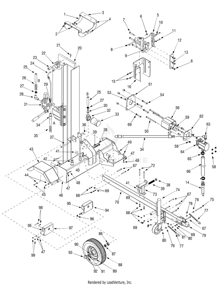 TroyBilt 511437 Log Splitter PartsWarehouse