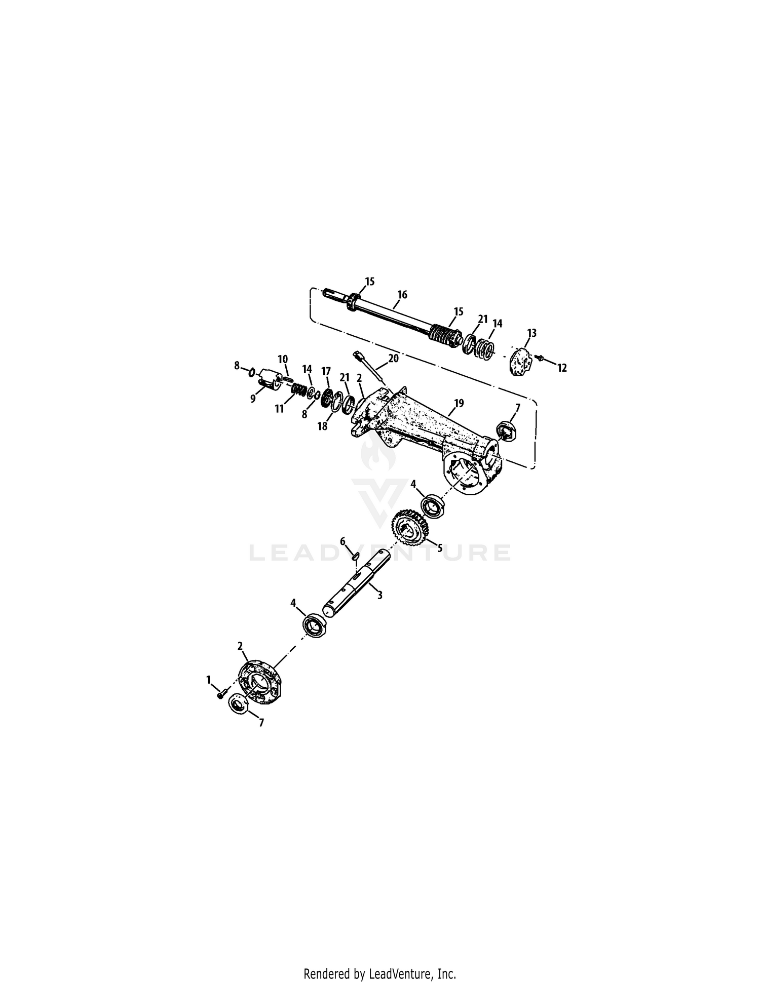 Tiller Transmission Assembly 21A-682