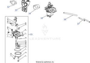 MTD 270 WU 280cc Engine 270 WU Carburetor