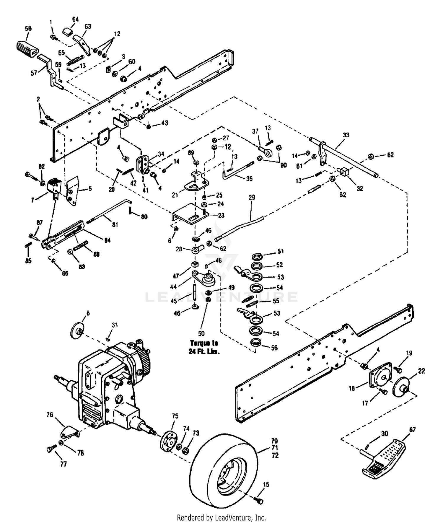 HYDROSTATIC CONTROL & BRAKE LINKAGE