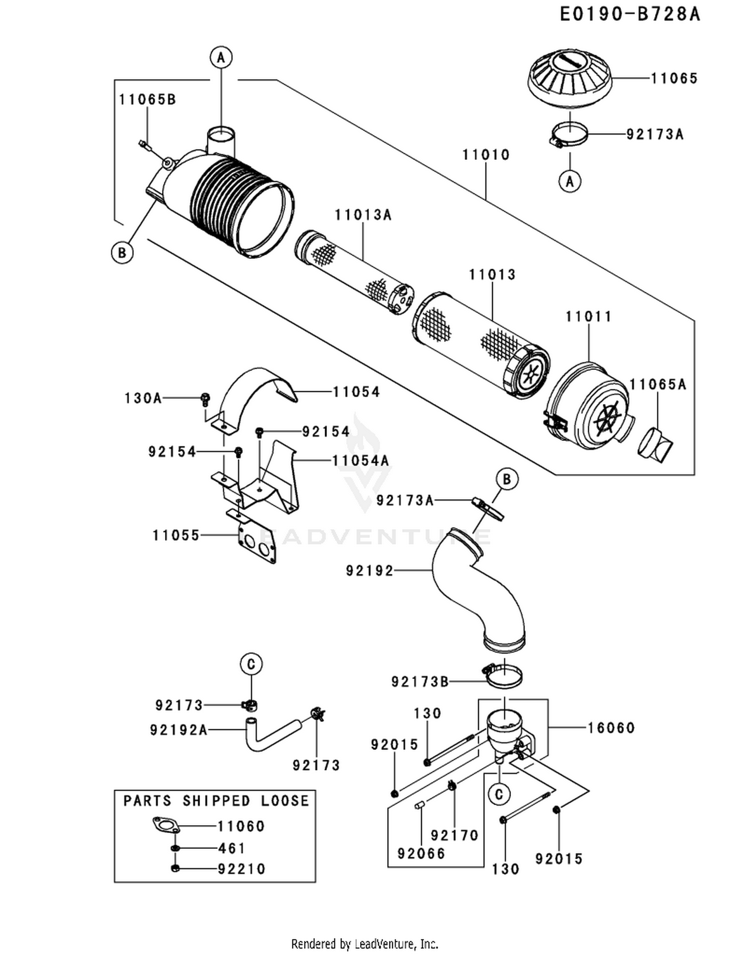 FX850V-HS11 AIR FILTER & MUFFLER