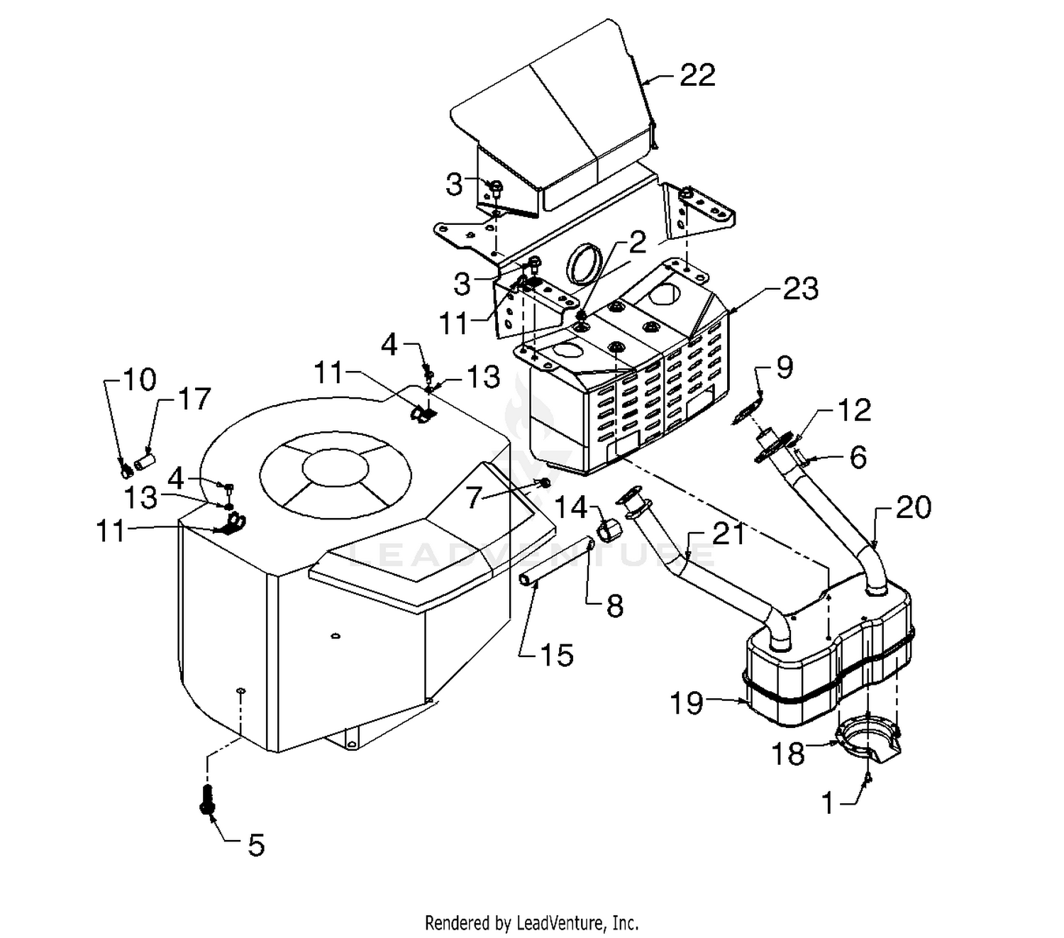 Muffler (Twin Cylinder)