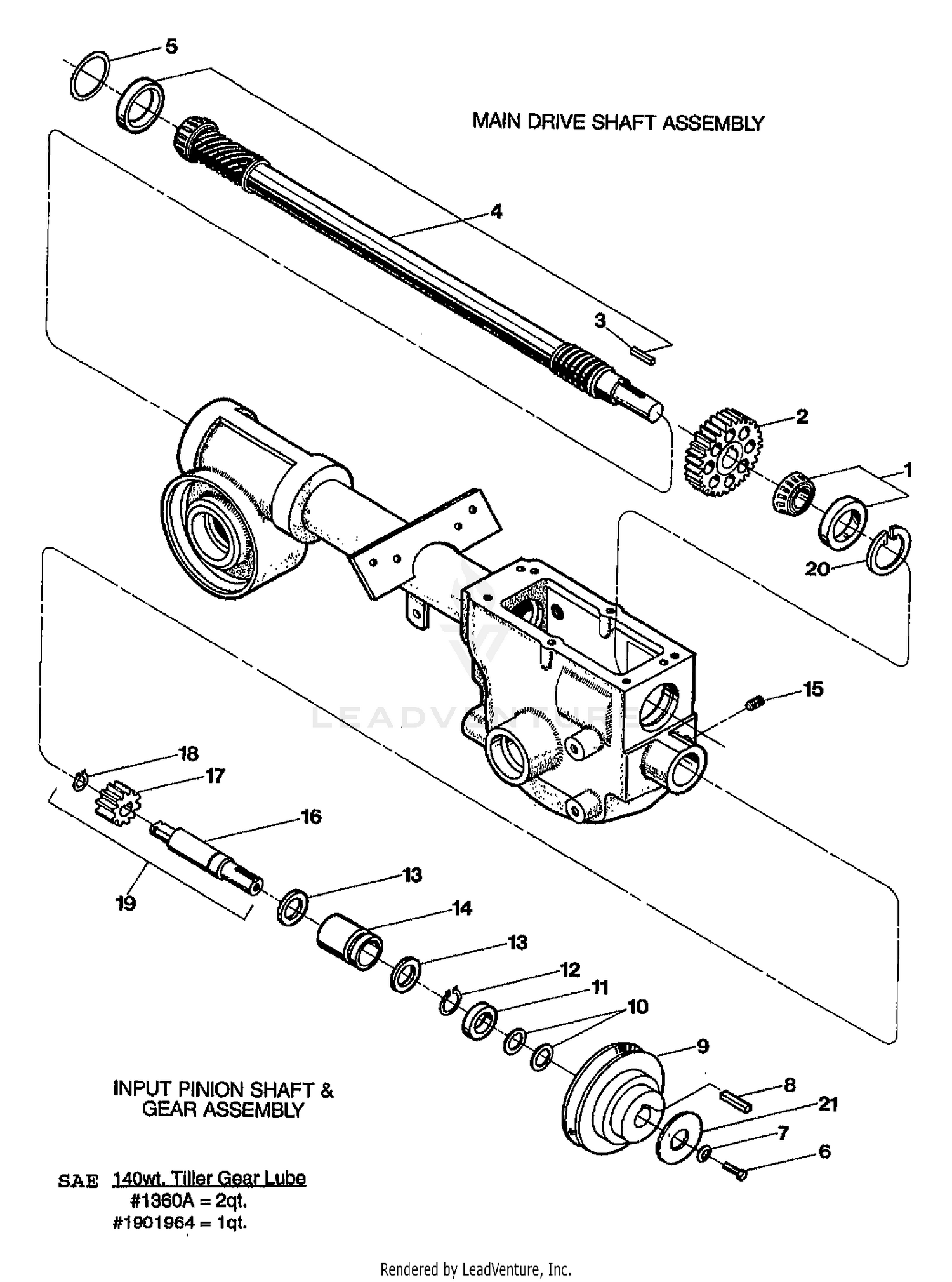 MAIN DRIVE SHAFT & GEAR ASSEMBLY