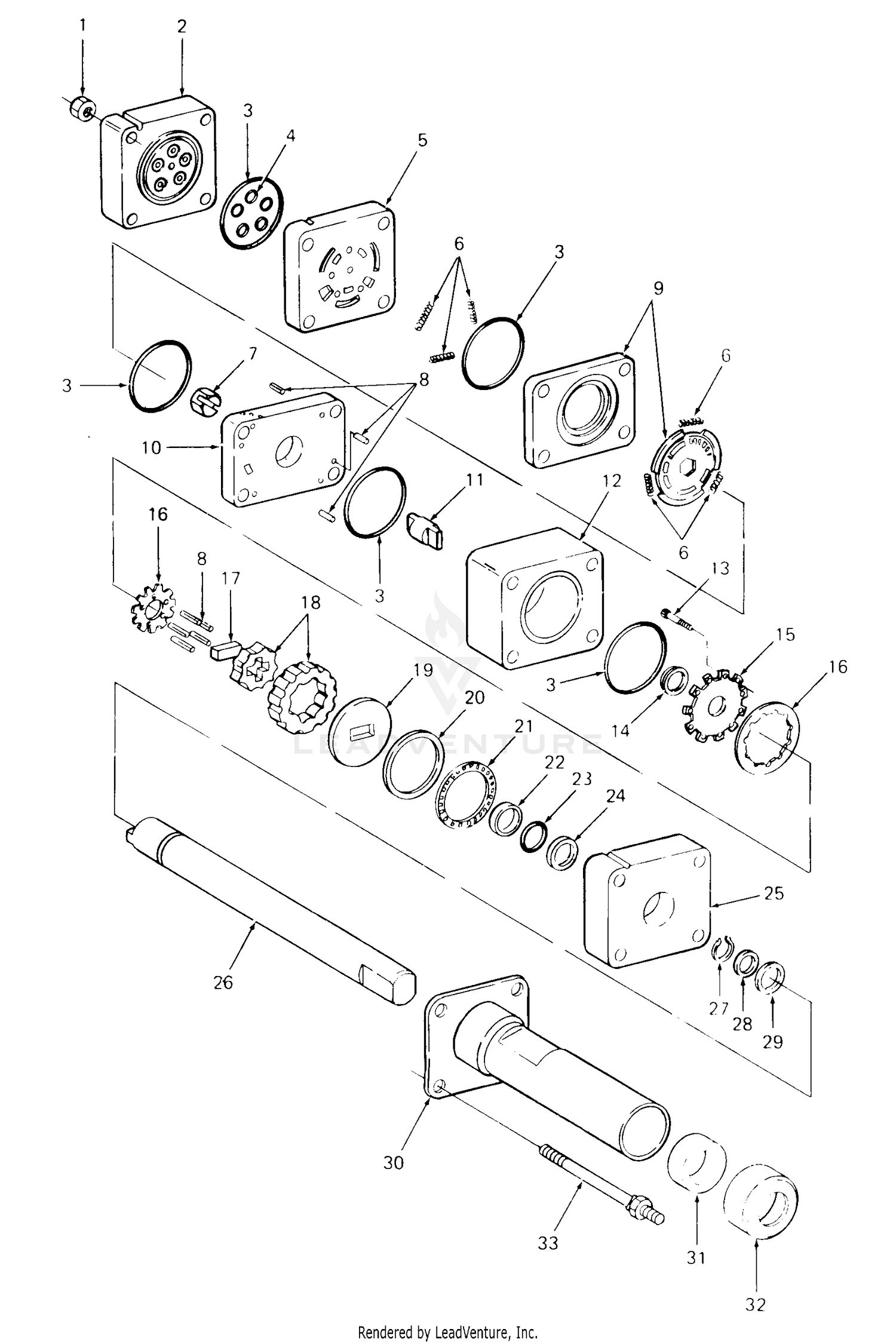 Power Steering Box Assembly
