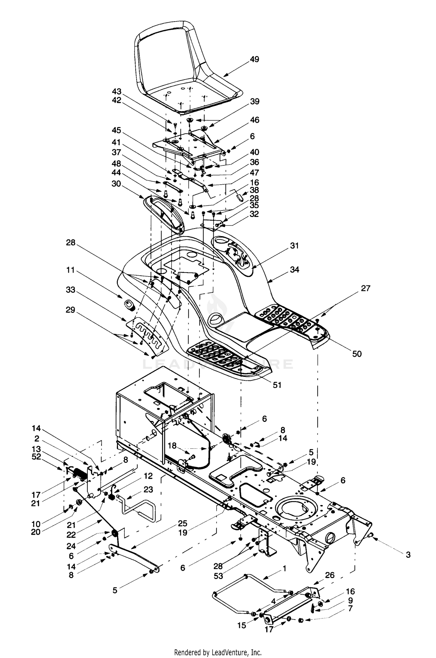 Seat, Fender, Frame Components