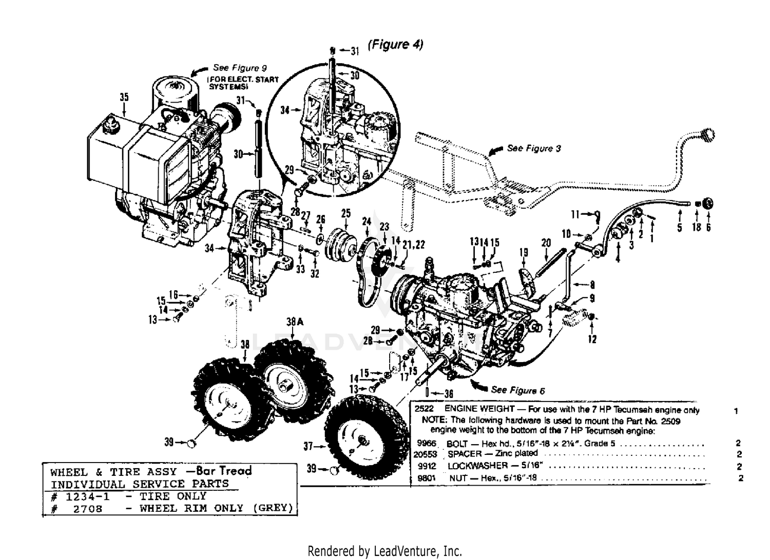 Wheel Speed Lever, Belt Drive System, Engines, Wheels