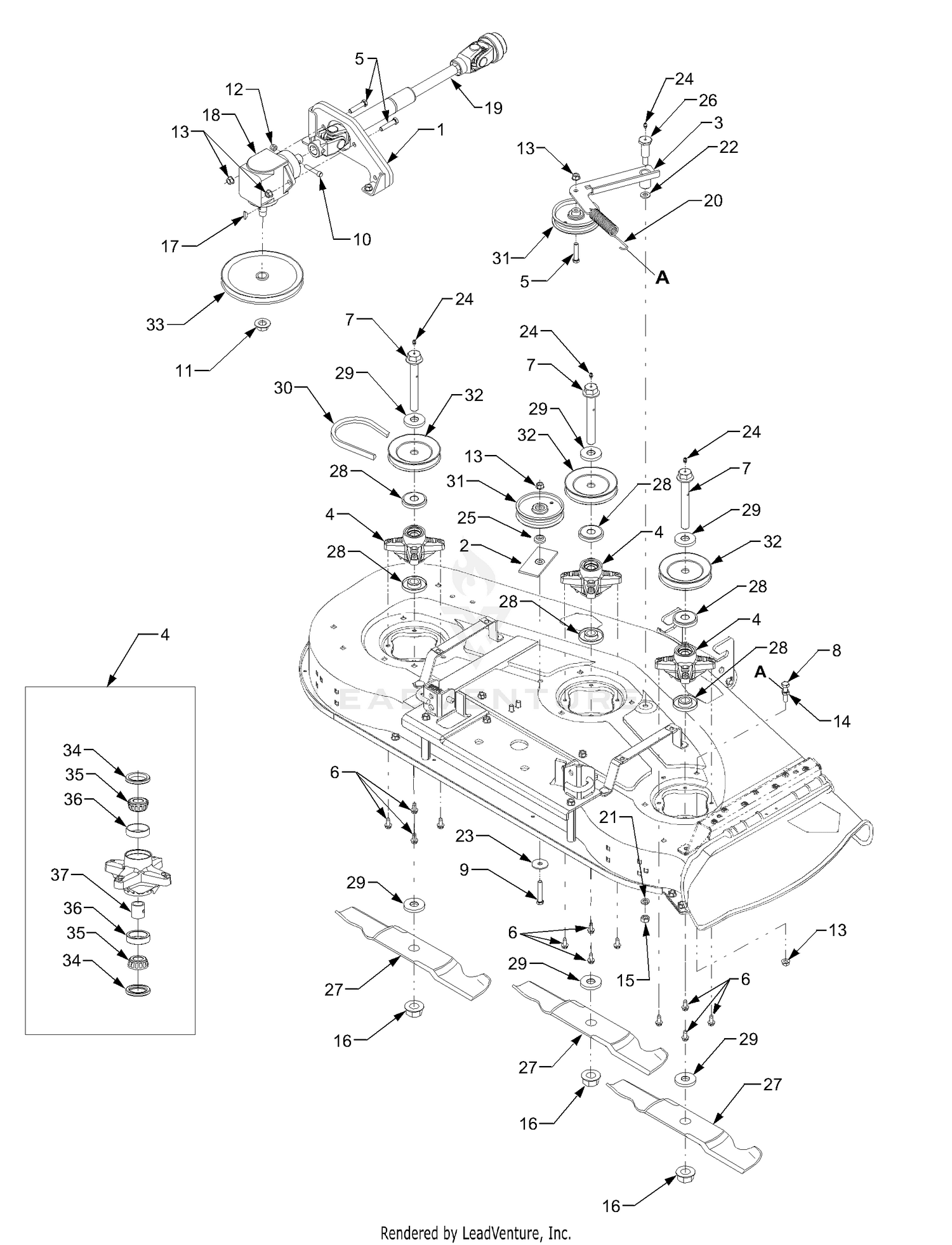 Cub cadet 54 2025 inch deck belt diagram