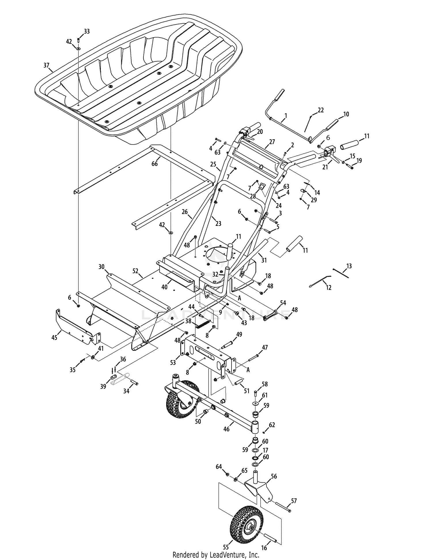 Bed,Frame & Rear Wheels