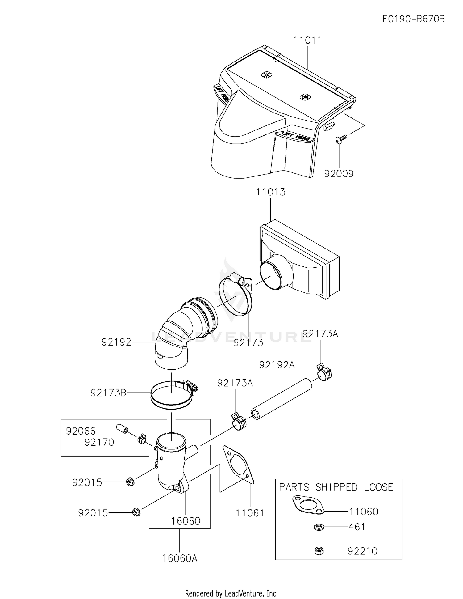 FR600V-GS06 AIR FILTER & MUFFLER