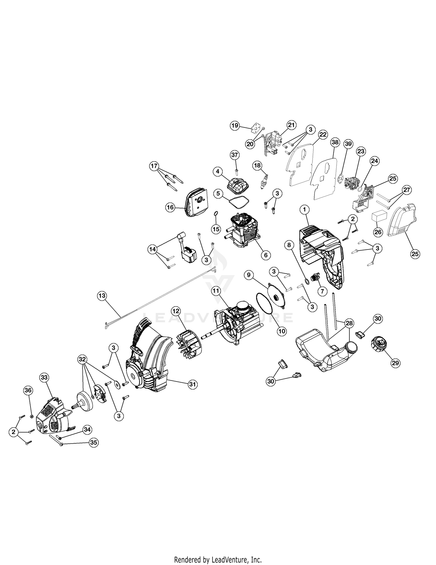 Troy Bilt TB525EC 41BDZ52C766 41BDZ52C766 TB525EC Engine Assembly