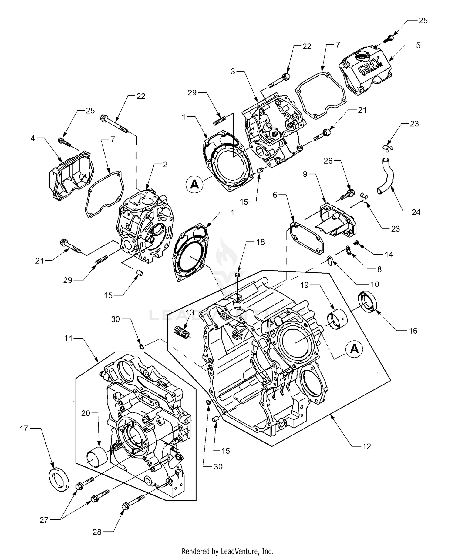 Cylinder Heads And Crankcase
