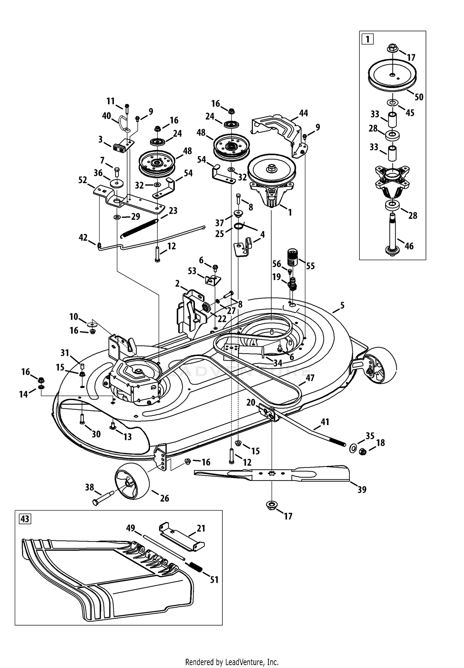 Troy Bilt 13A279KS066 Super Bronco 2013 Mower Deck