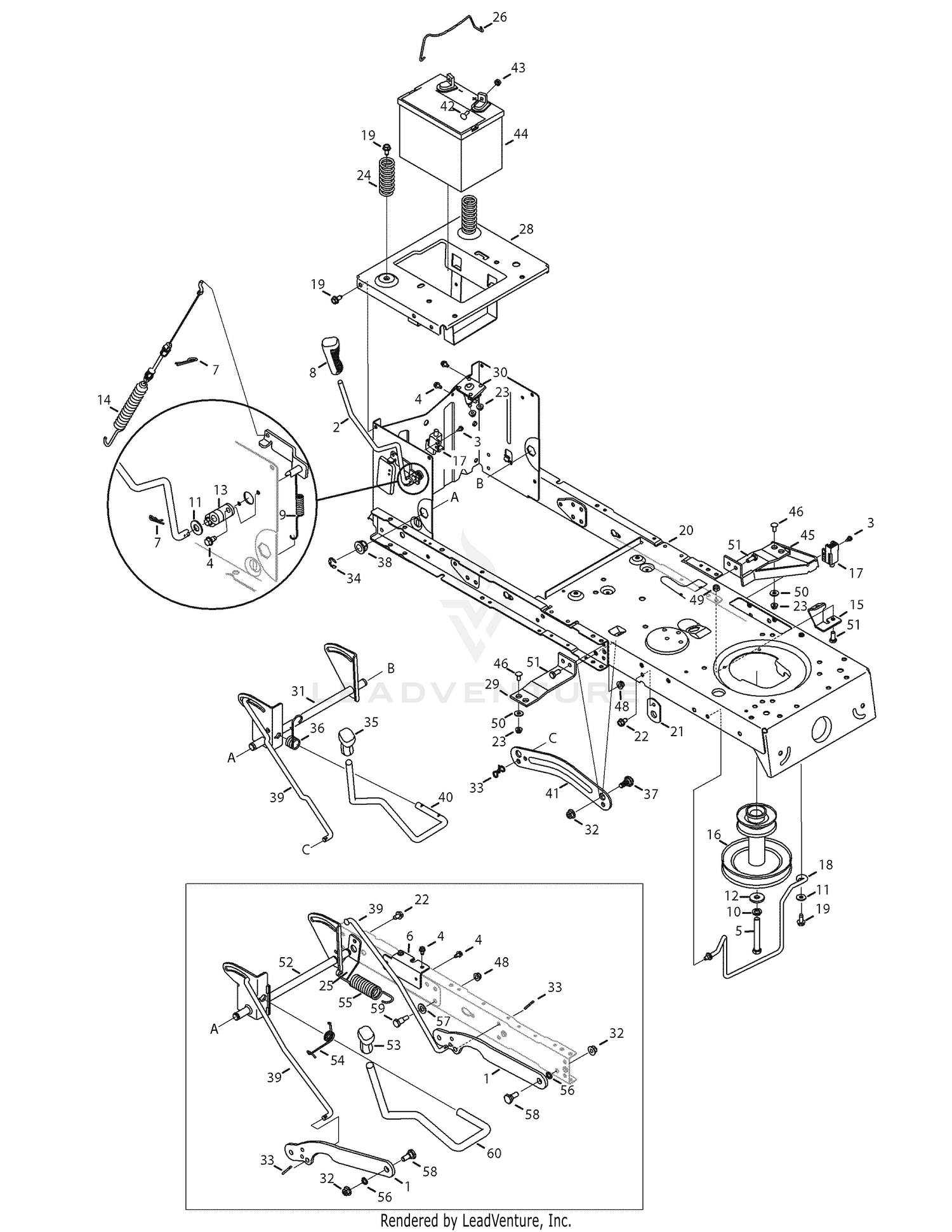 Frame & PTO Assembly