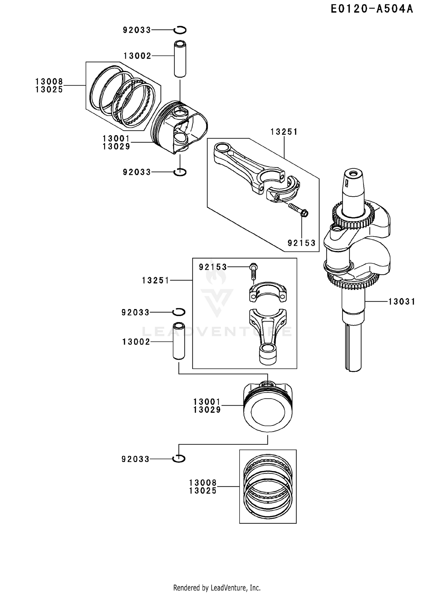 FXT00V-AS26 PISTON & CRANKSHAFT