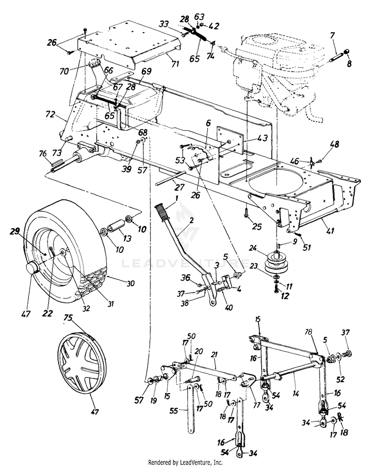Power Kraft 146S845H088 (TMO3399006) (1996) Garden Tractor