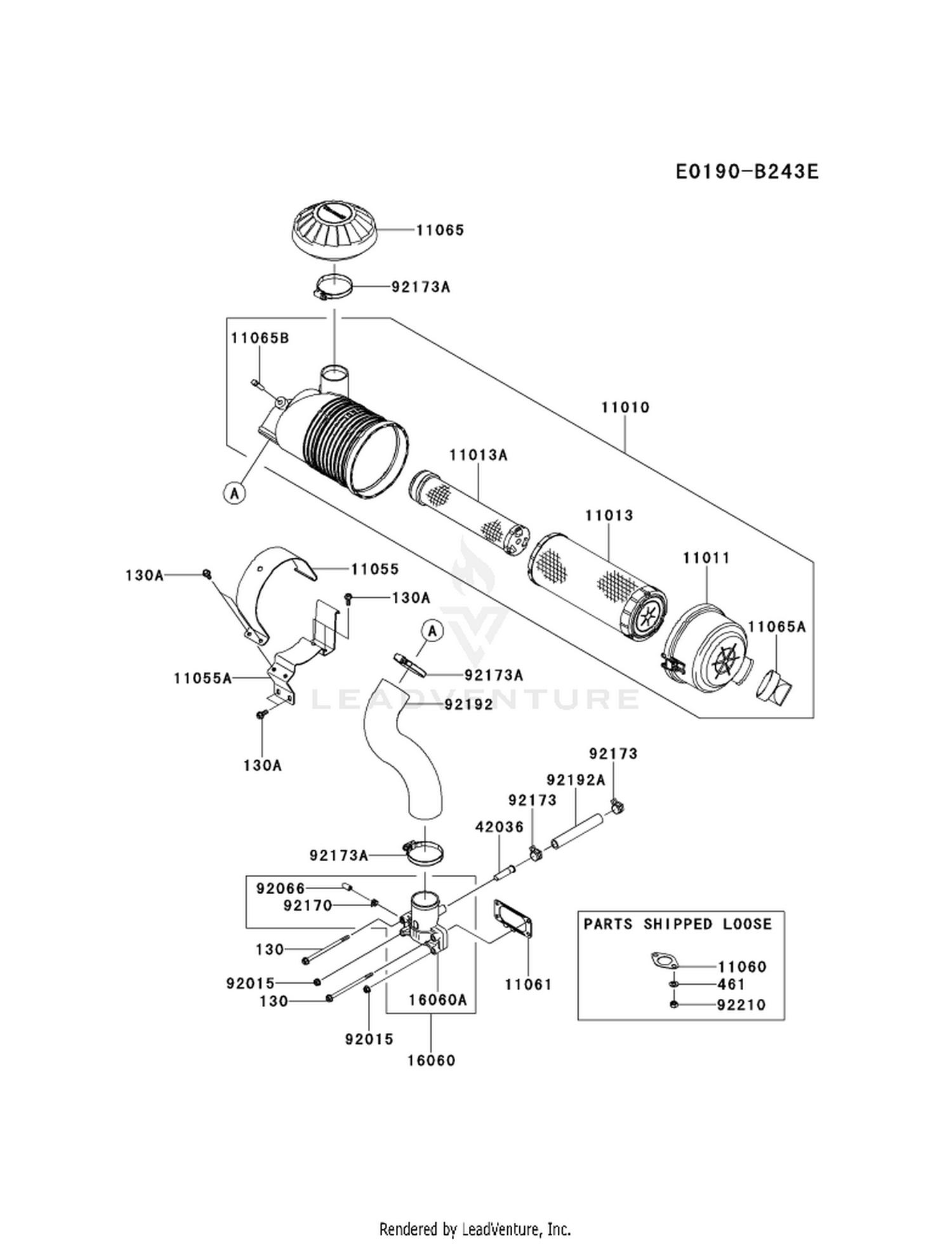 FX730V-BS28 AIR FILTER & MUFFLER