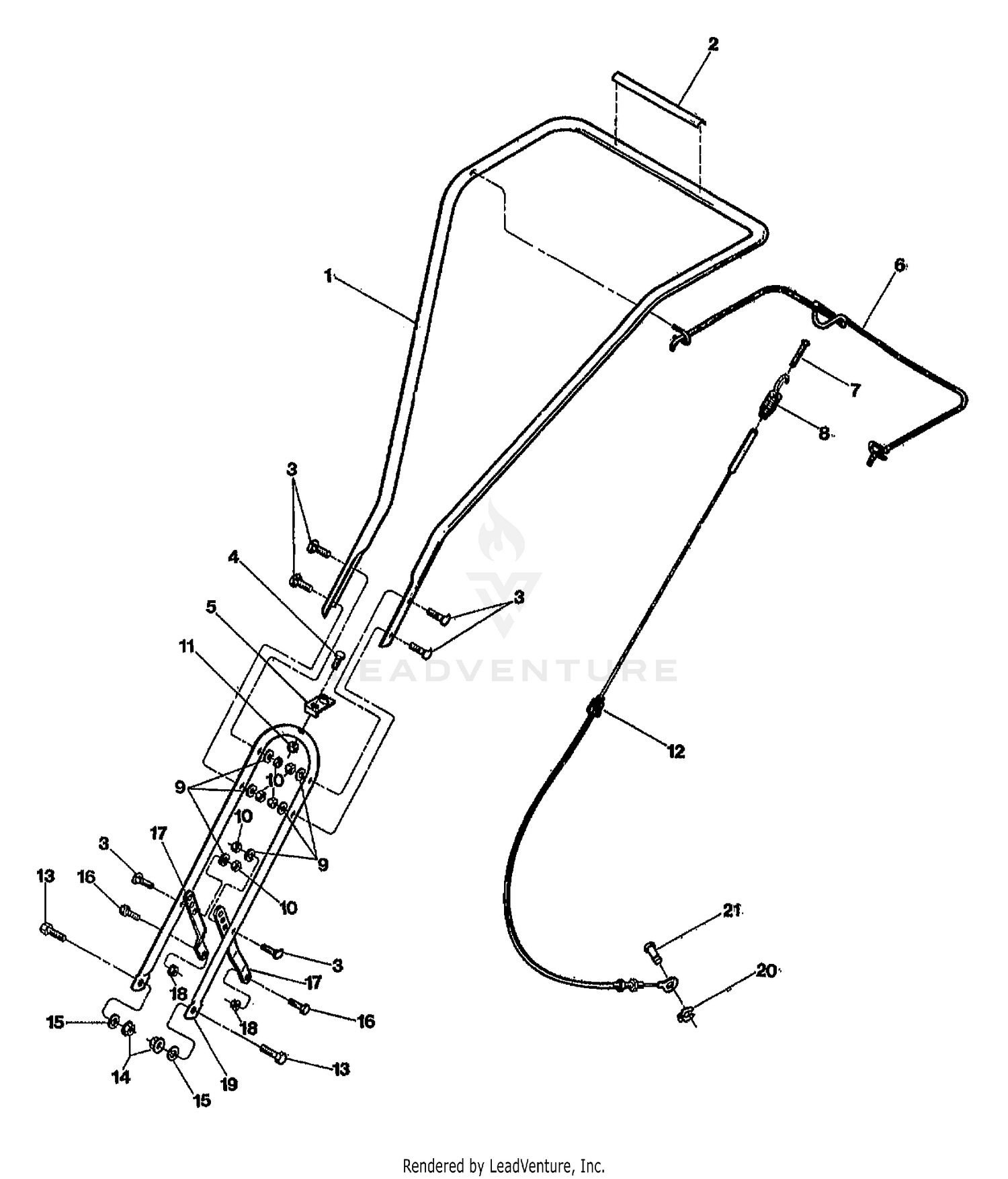 HANDLE BARS & CLUTCH CABLE
