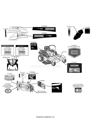 Craftsman ztl7000 best sale mower parts