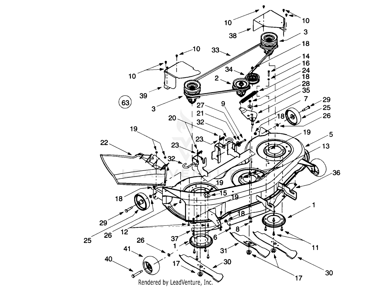 46-Inch Deck Assembly "H"