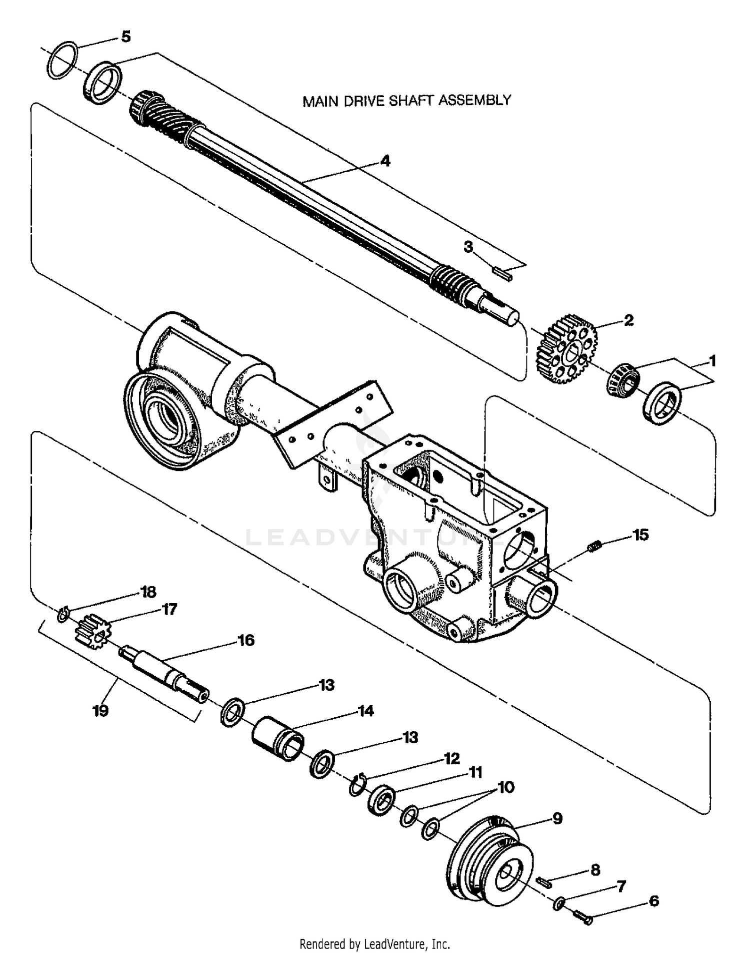 MAIN DRIVE SHAFT & GEAR ASSEMBLY