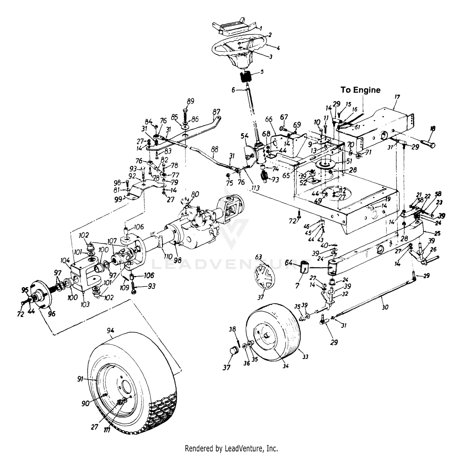 Steering Wheel And Wheel Flange Assembly