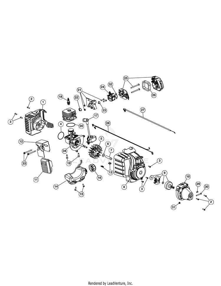 Remington Rm2520 41adz20c983 Gas String Trimmer 