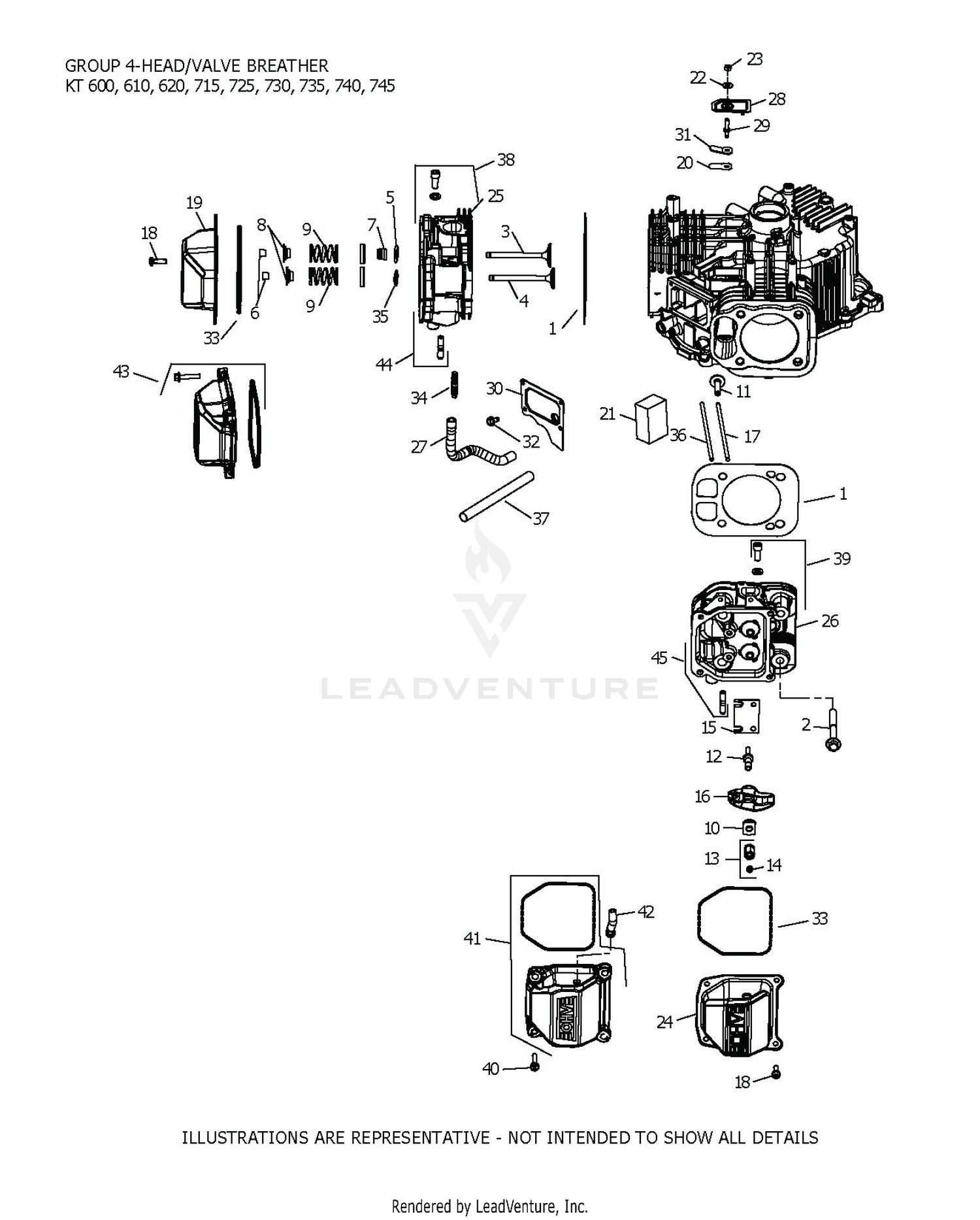 KT725-3101 CylinderHead & Breather
