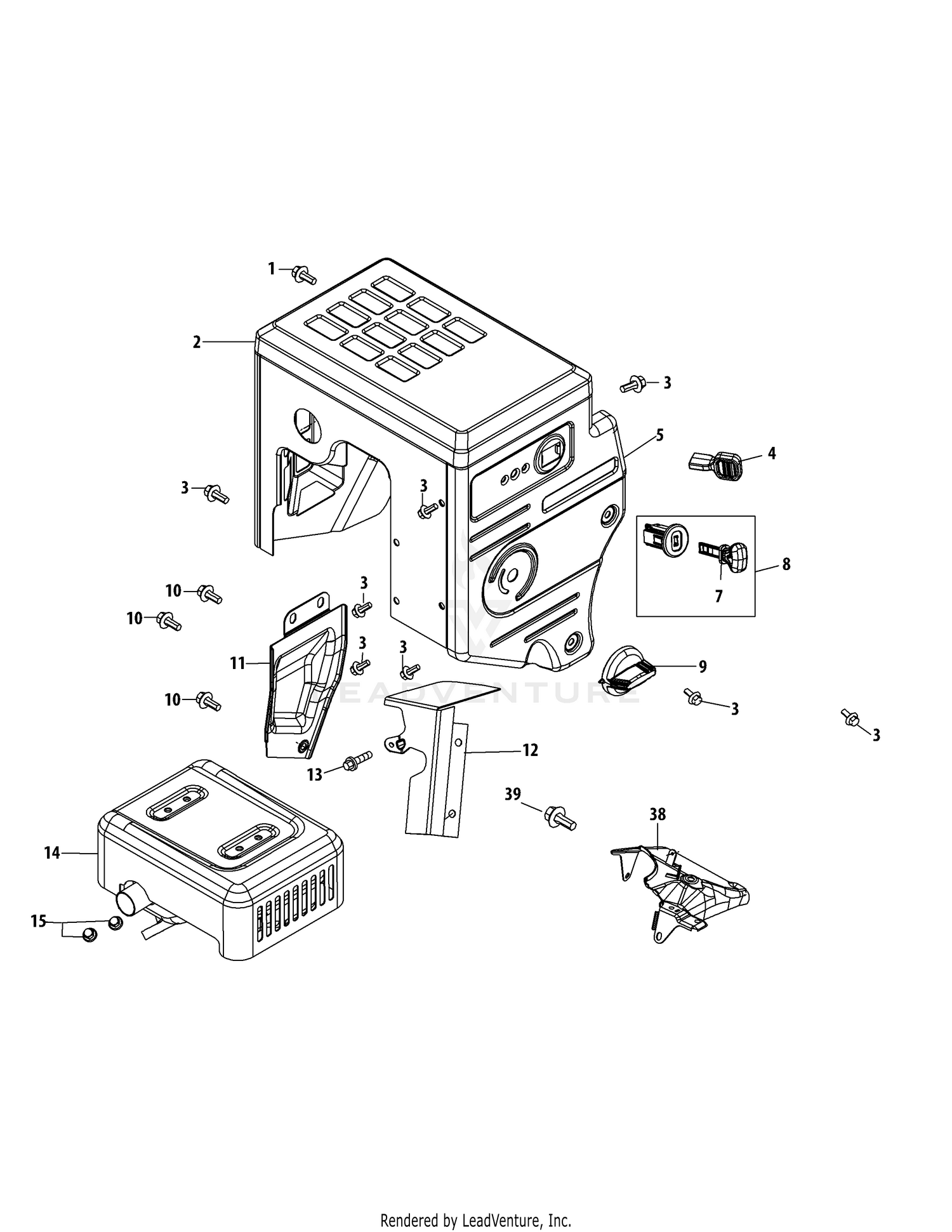 490-SUB Muffler & Controls