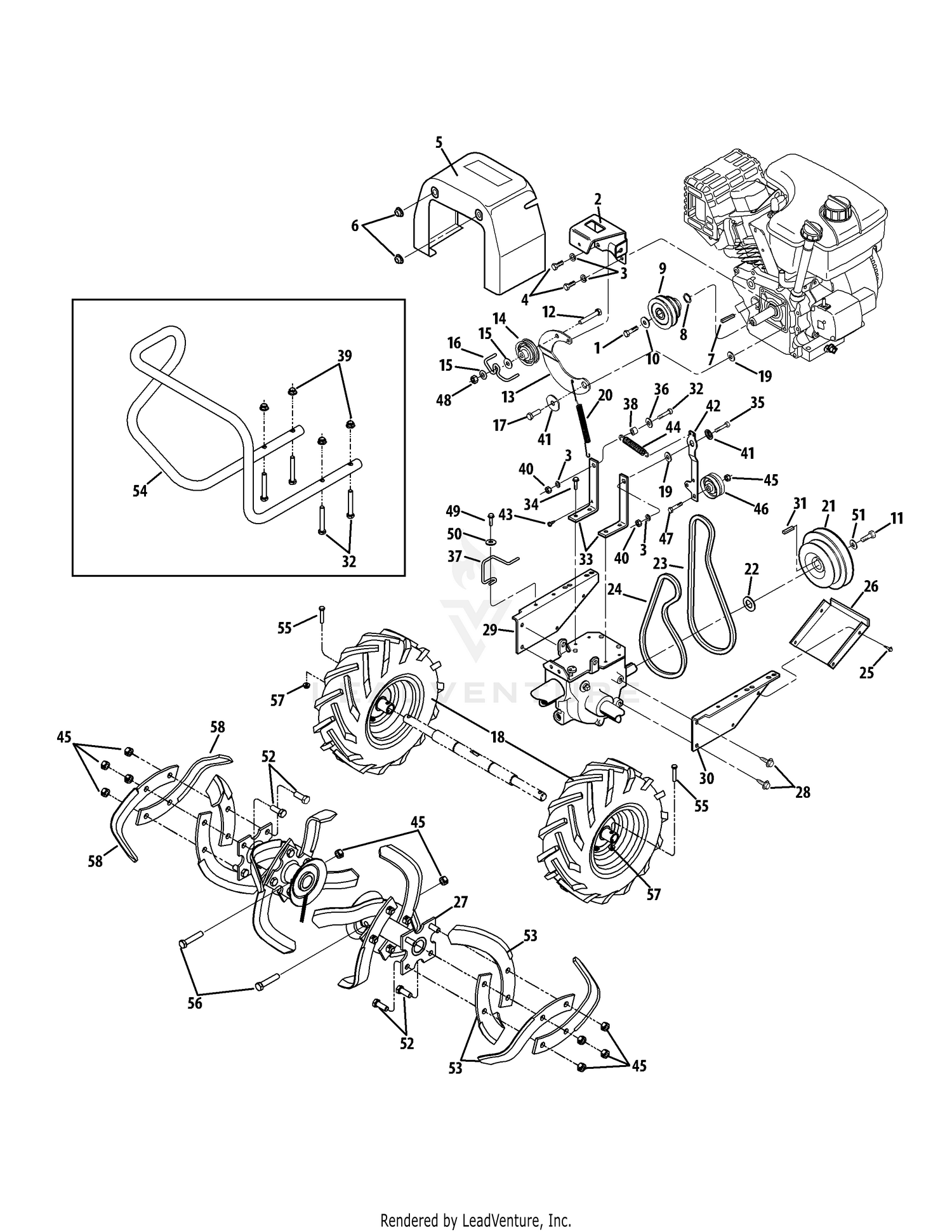 Tine & Drive Assembly
