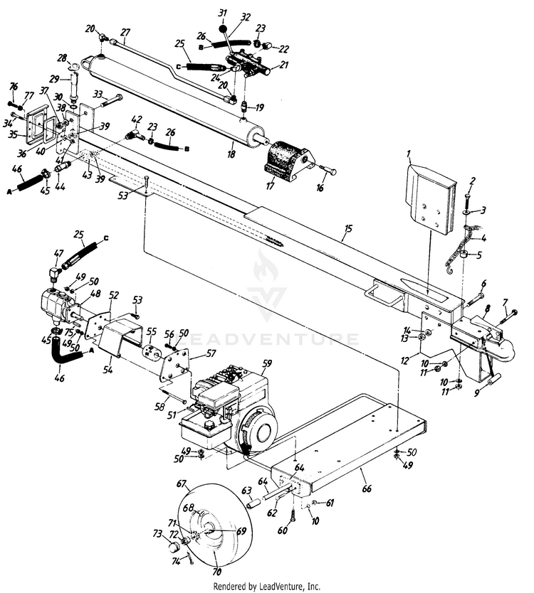 MTD 240610 (1990) Log Splitter PartsWarehouse