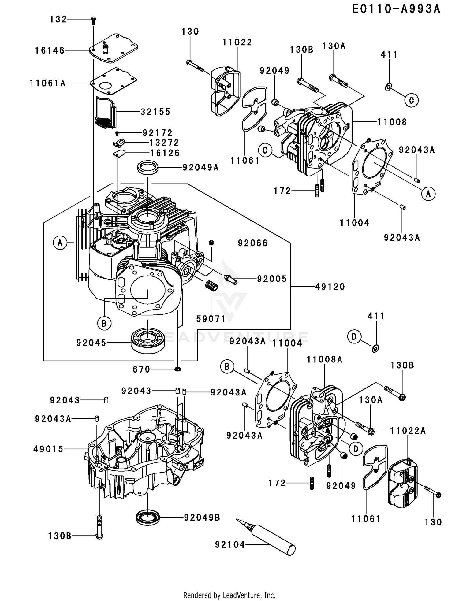 FX850V-CS47 CYLINDER & CRANKCASE