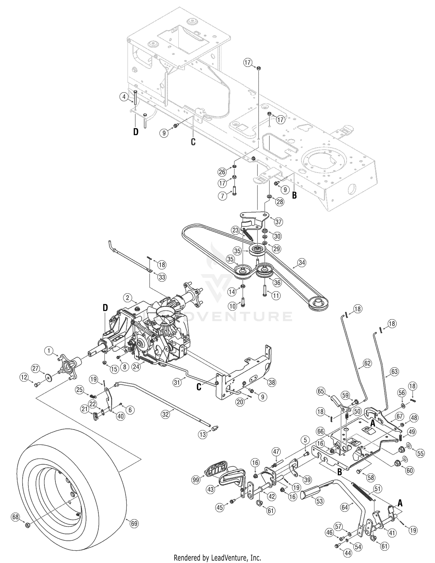 Drive, Rear Wheels and Brakes
