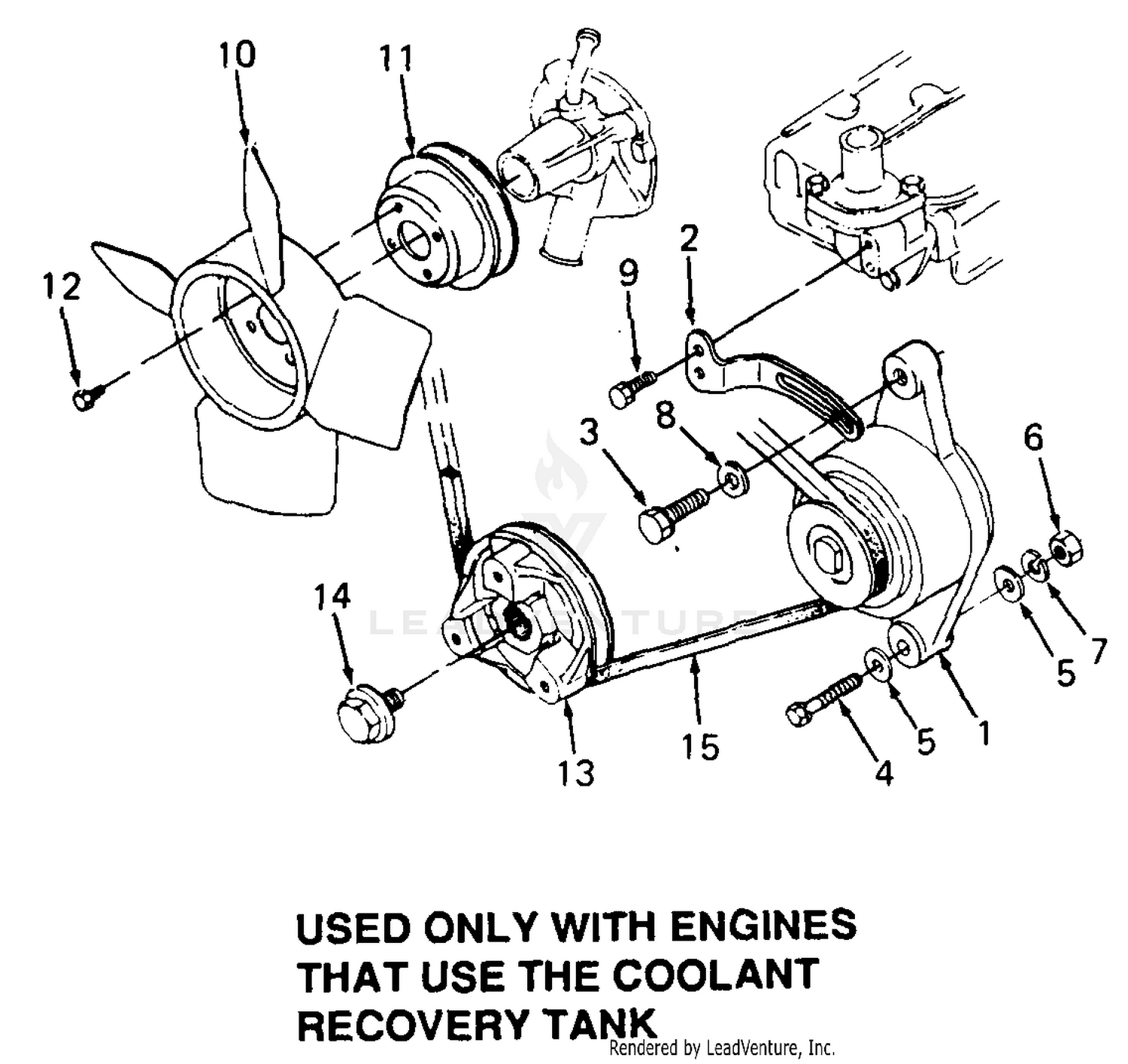 Alternator, Belt, Pulley & Fan II