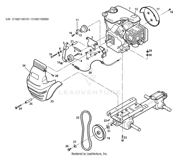 TroyBilt 12168 VersaTiller (5hp) 121681100101121681199999 VersaTiller