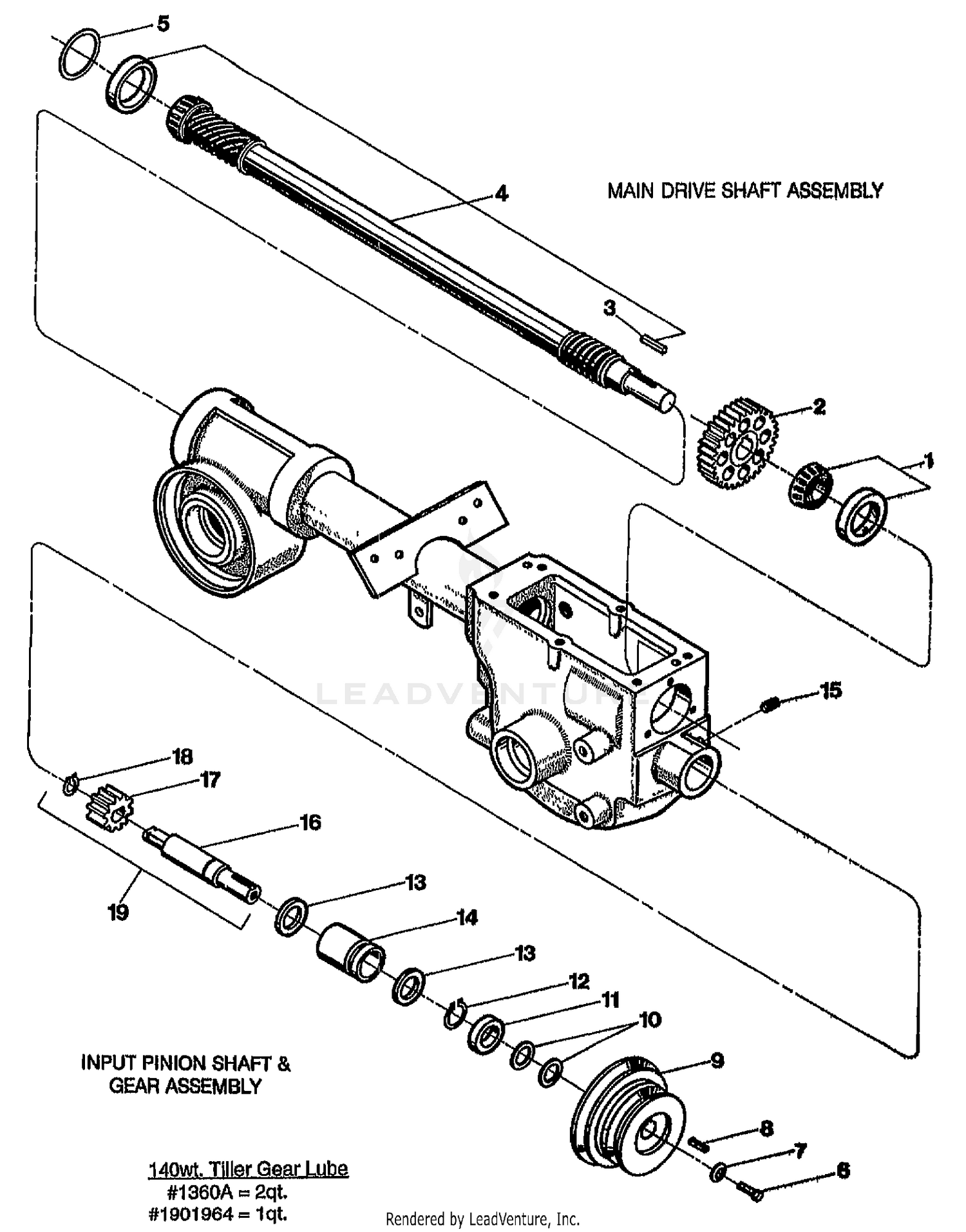 MAIN DRIVE SHAFT & GEAR ASSEMBLIES