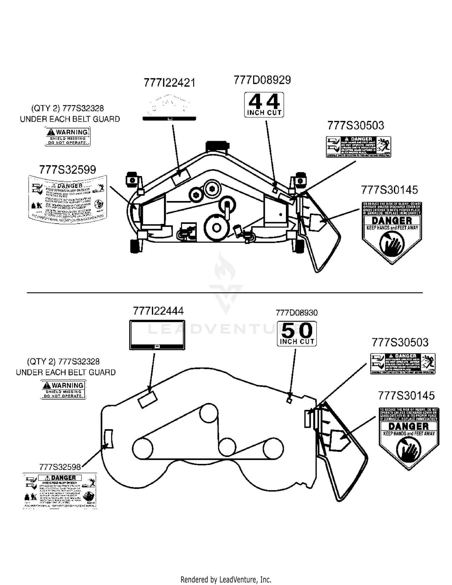 Cub cadet 44 cheap inch deck belt