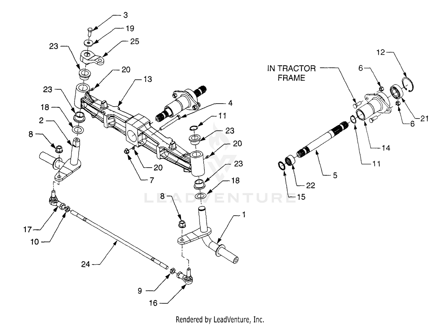 Lawn Mower Parts Home & Garden Cub Cadet 3184 3000 Series Front PTO