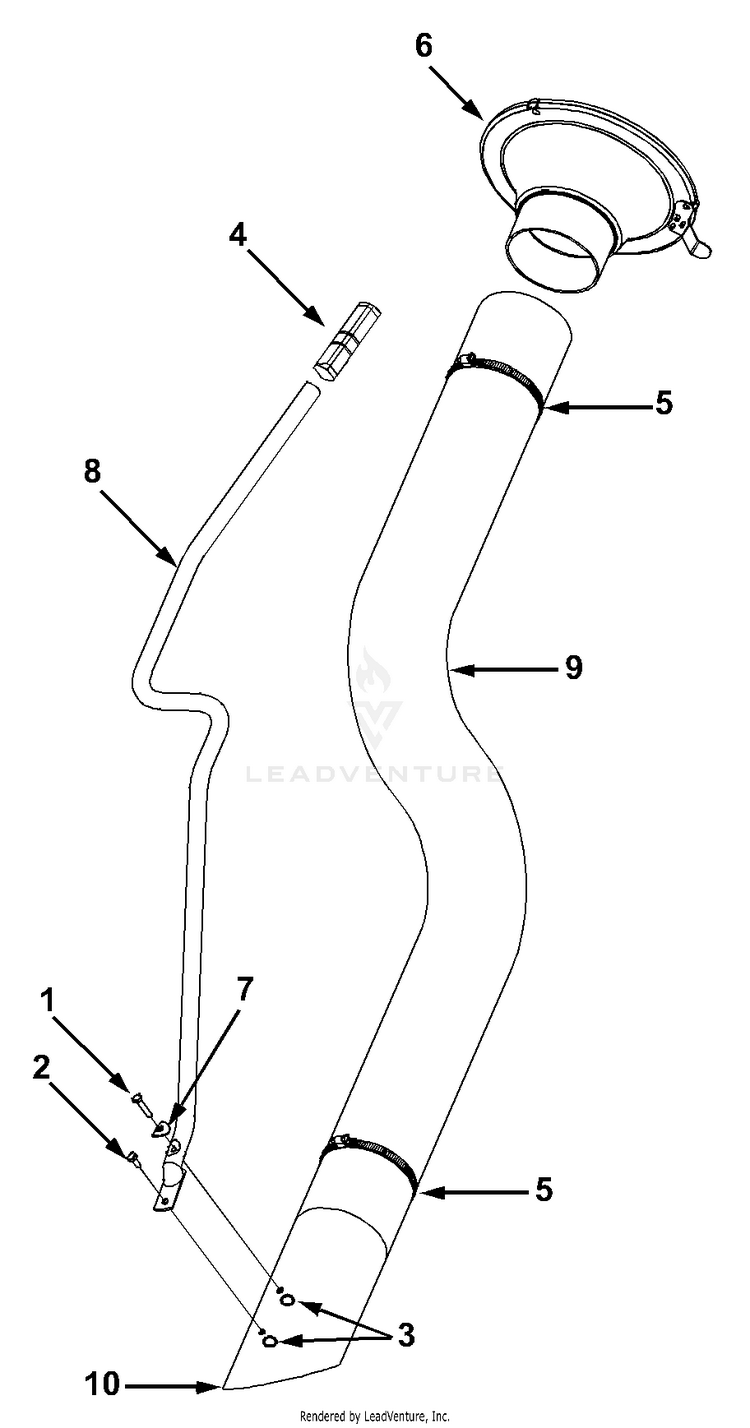 TroyBilt OEM290005 Vac Hose Kit Partswarehouse