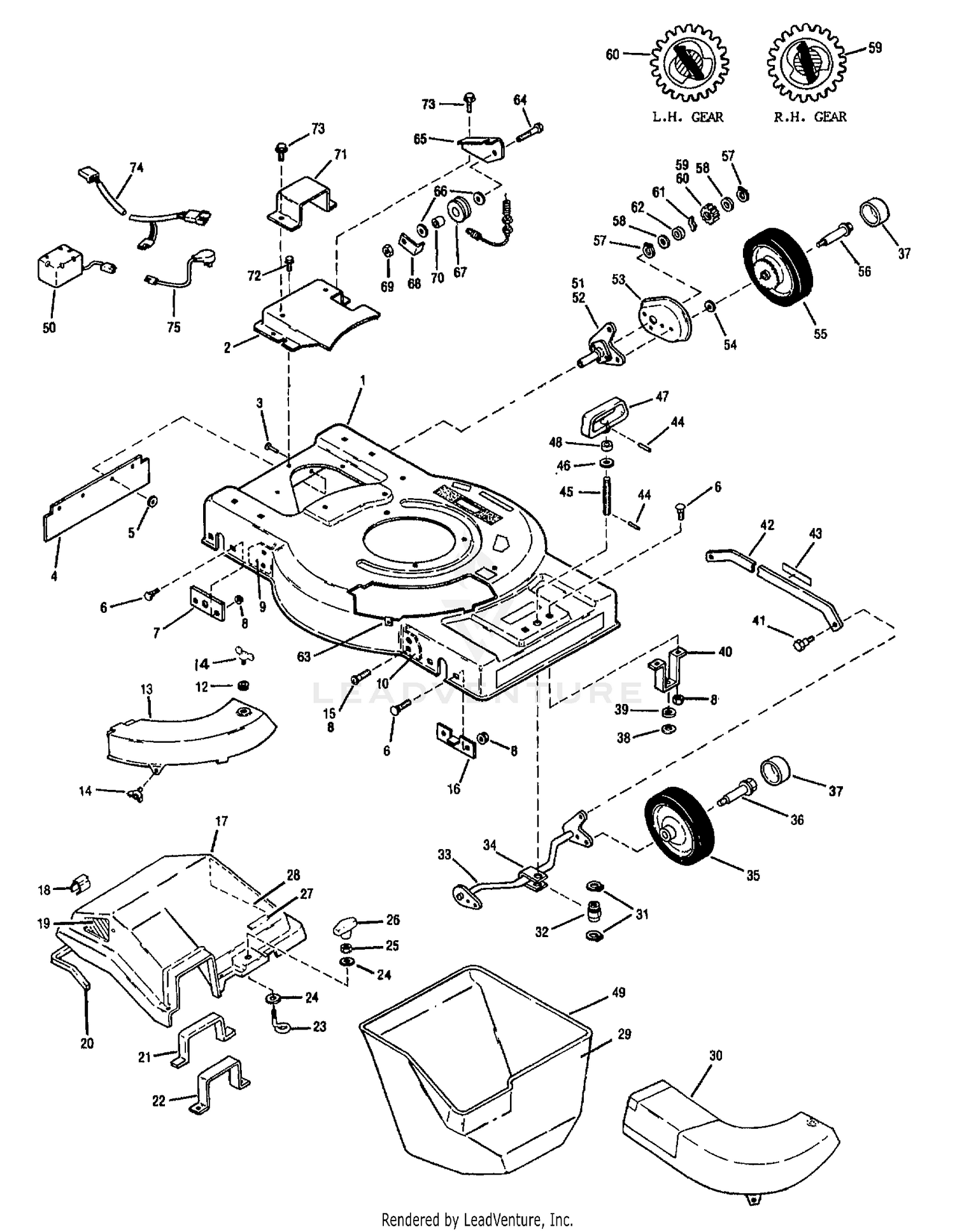 DECK AND DRIVE ASSY.