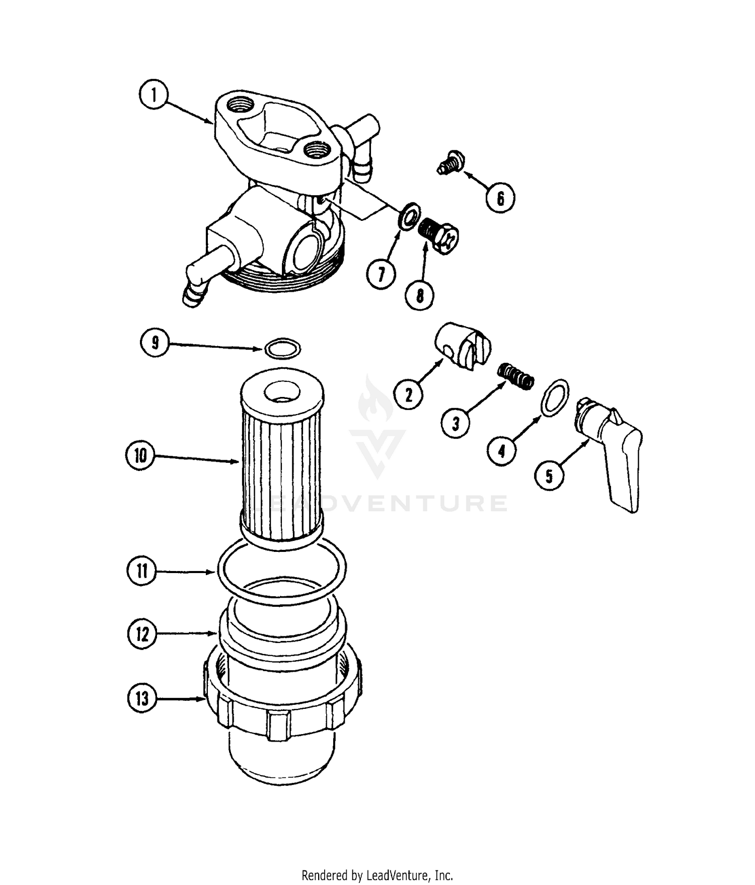 Fuel Filter 30HP Engine 7305 S/N 23070 & Up